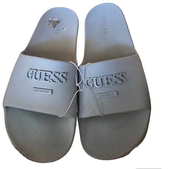 Guess Platform Pool Slides Baby Blue Size 11 NWT - Picture 5 of 5